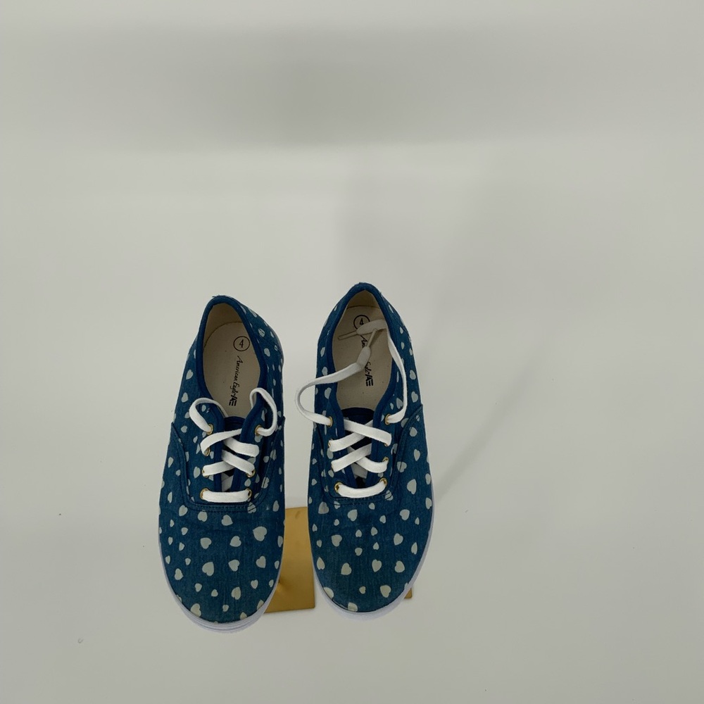 American Eagle Outfitters Sneakers girl Size 4 Casual Blue Heart Denim Low Top